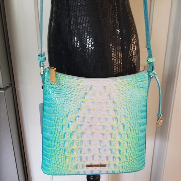 SOLD! 🆕 BRAHMIN KATIE COTTON CANDY 🍭 OMBRE CROSSBODY SHOULDER BAG 💕💙 - Picture 16 of 16